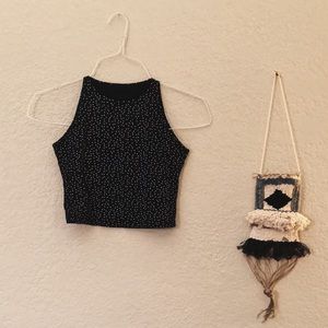 American Apparel High Neck Crop Top